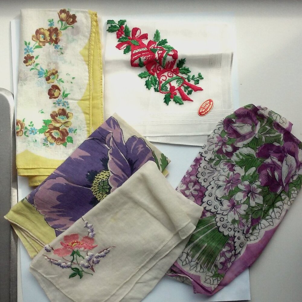 Vintage Hankies Some Never Used & Never Washed